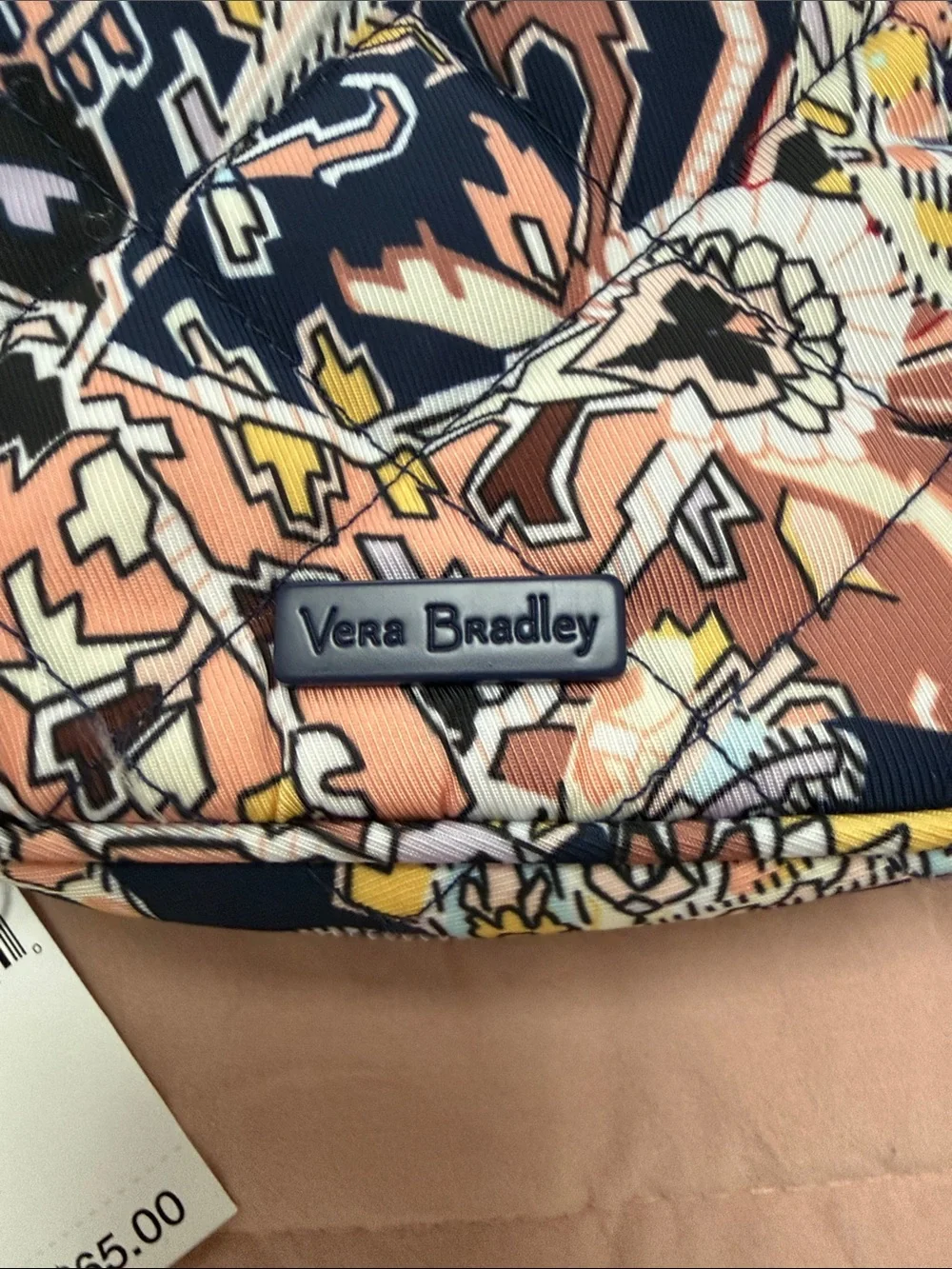 Vera Bradley Navy with Pink Floral Travel Jewelry Organizer